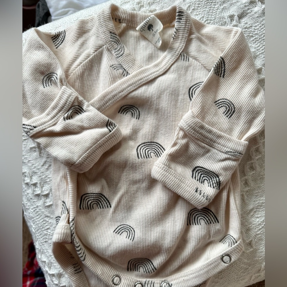 Kate Quinn LONG SLEEVE WRAP BODYSUITS 0-3